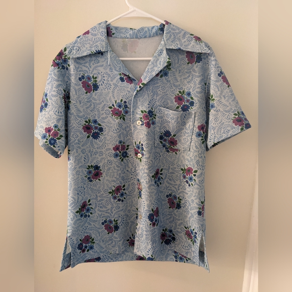 COPY - 1970's short sleeve pointed collar shirt